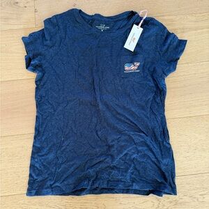 NWT Vineyard Vines Navy America Whale Tee